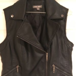 Women’s Faux Leather “Moto” Vest